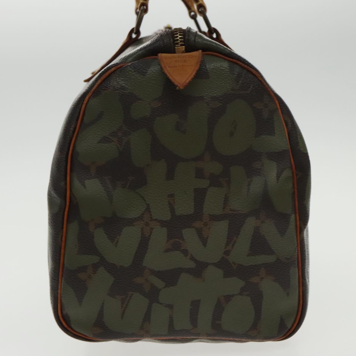 LOUIS VUITTON Monogram Graffiti Speedy 30 Hand Bag Green M92194 LV 96294