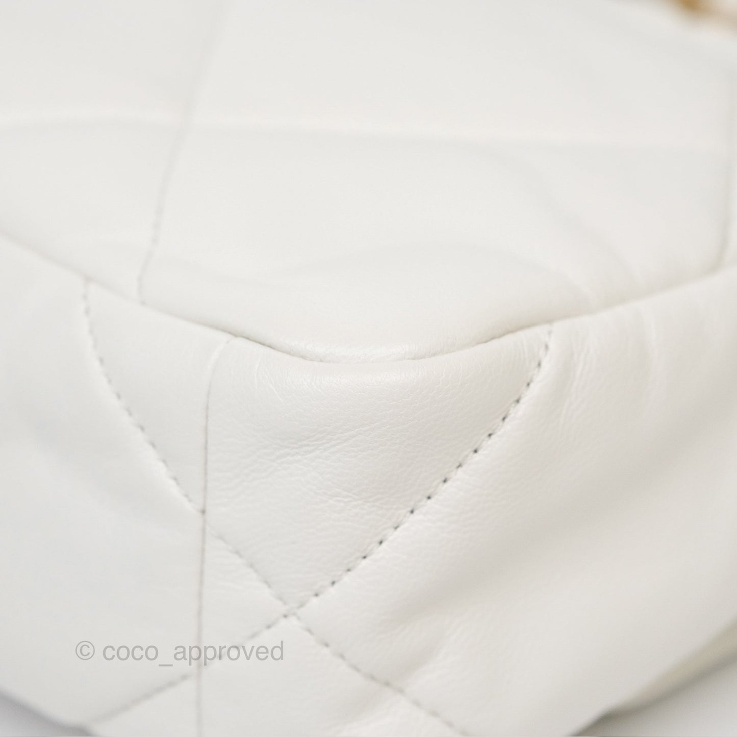 Chanel 19 Small Pearly White Mixed Hardware