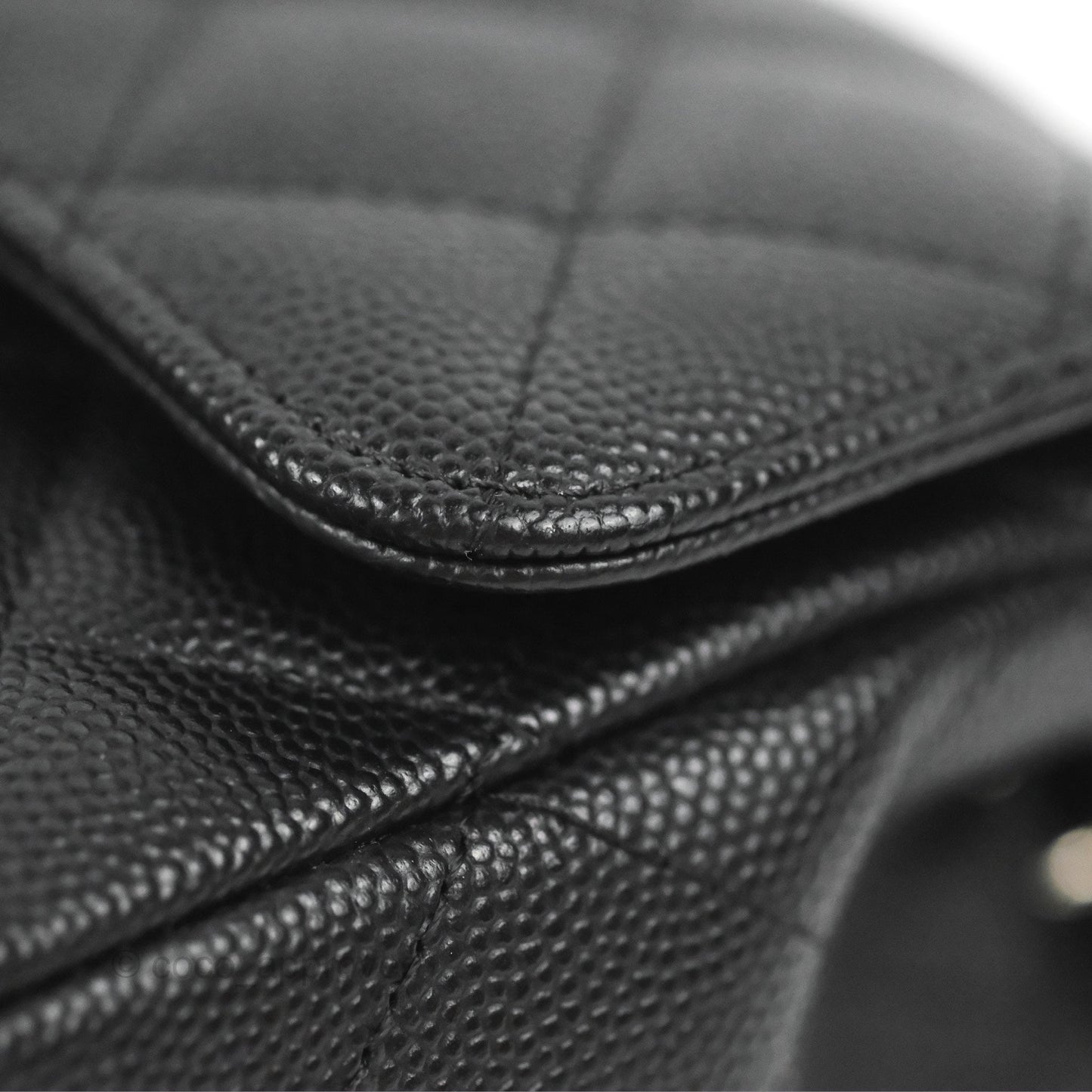 Chanel Quilted Mini Rectangular Flap Black Caviar Silver Hardware