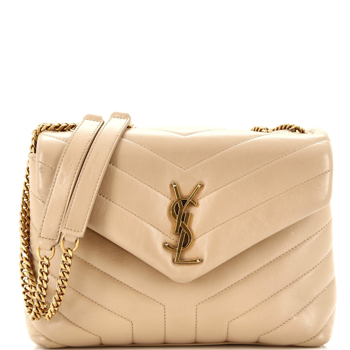 Luxury Saint Laurent Loulou Shoulder Bag Matelasse Chevron Leather Small