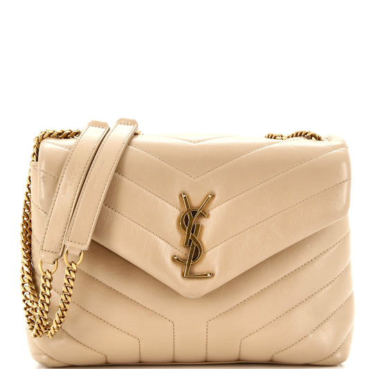 Luxury Saint Laurent Loulou Shoulder Bag Matelasse Chevron Leather Small