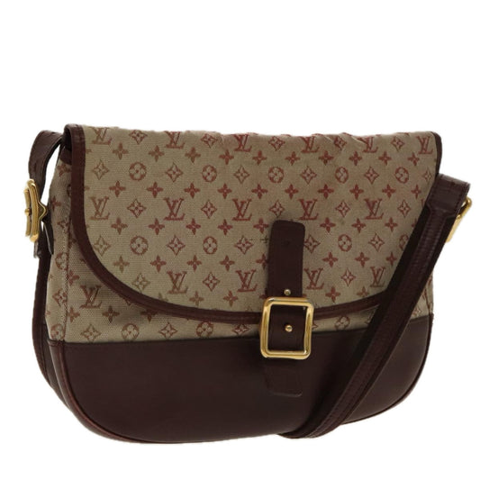 LOUIS VUITTON Monogram Mini Belanger Shoulder Bag Red M92671 LV 96318