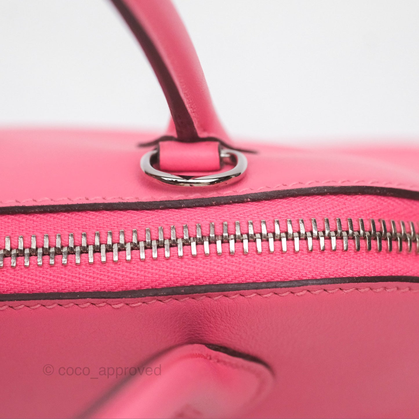 Hermès Bolide 27 Rose Azalée 8W Swift Palladium Hardware