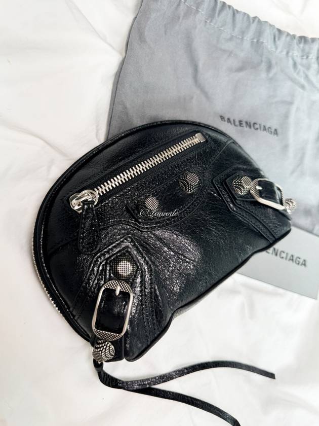 Luxury Balenciaga Le Cagole Small Cosmetic Pouch Bag Black