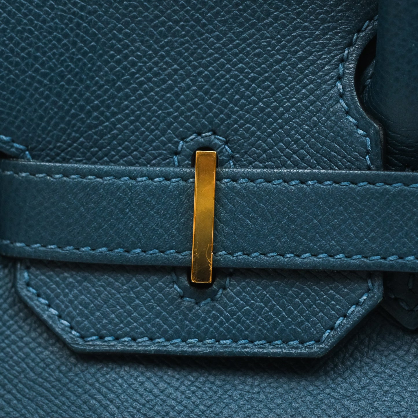Hermès Birkin 30 Retourne Bleu de Prusse 7P Epsom Gold Hardware