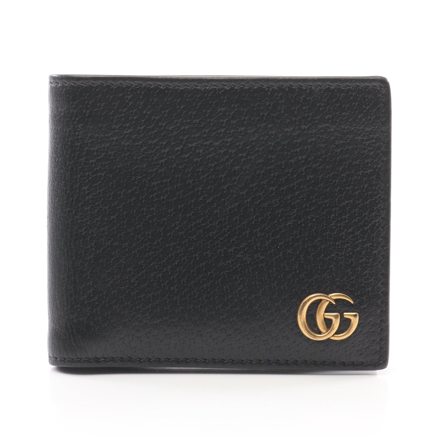 Luxury Gucci Trending 2025 GG Marmont Bi-fold wallet Leather Black