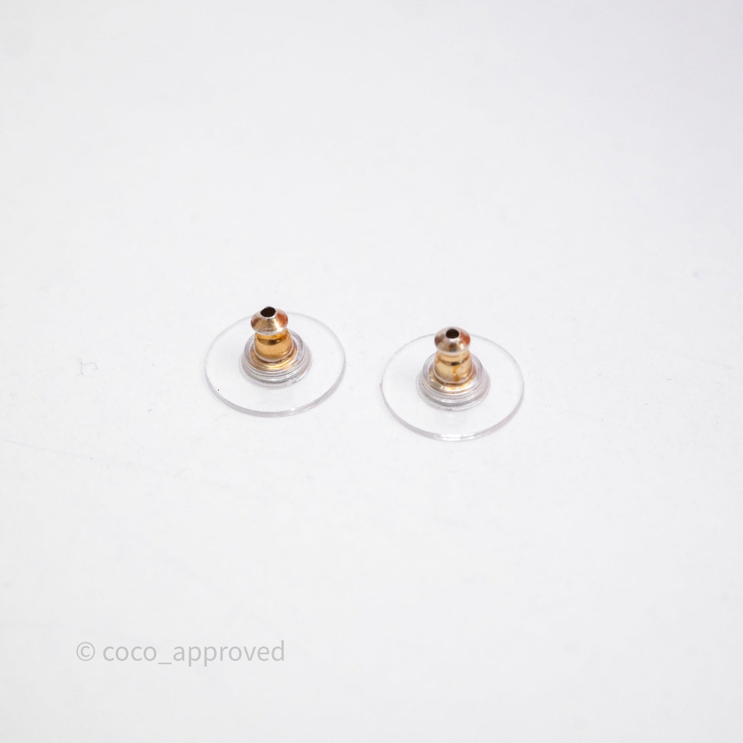 Chanel CC Crystal Pearl Drop Earrings Gold Tone 20B