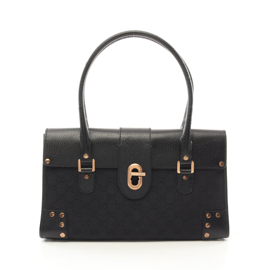 Luxury Gucci Trending 2025 GG canvas Handbag Tote bag Canvas Leather Black