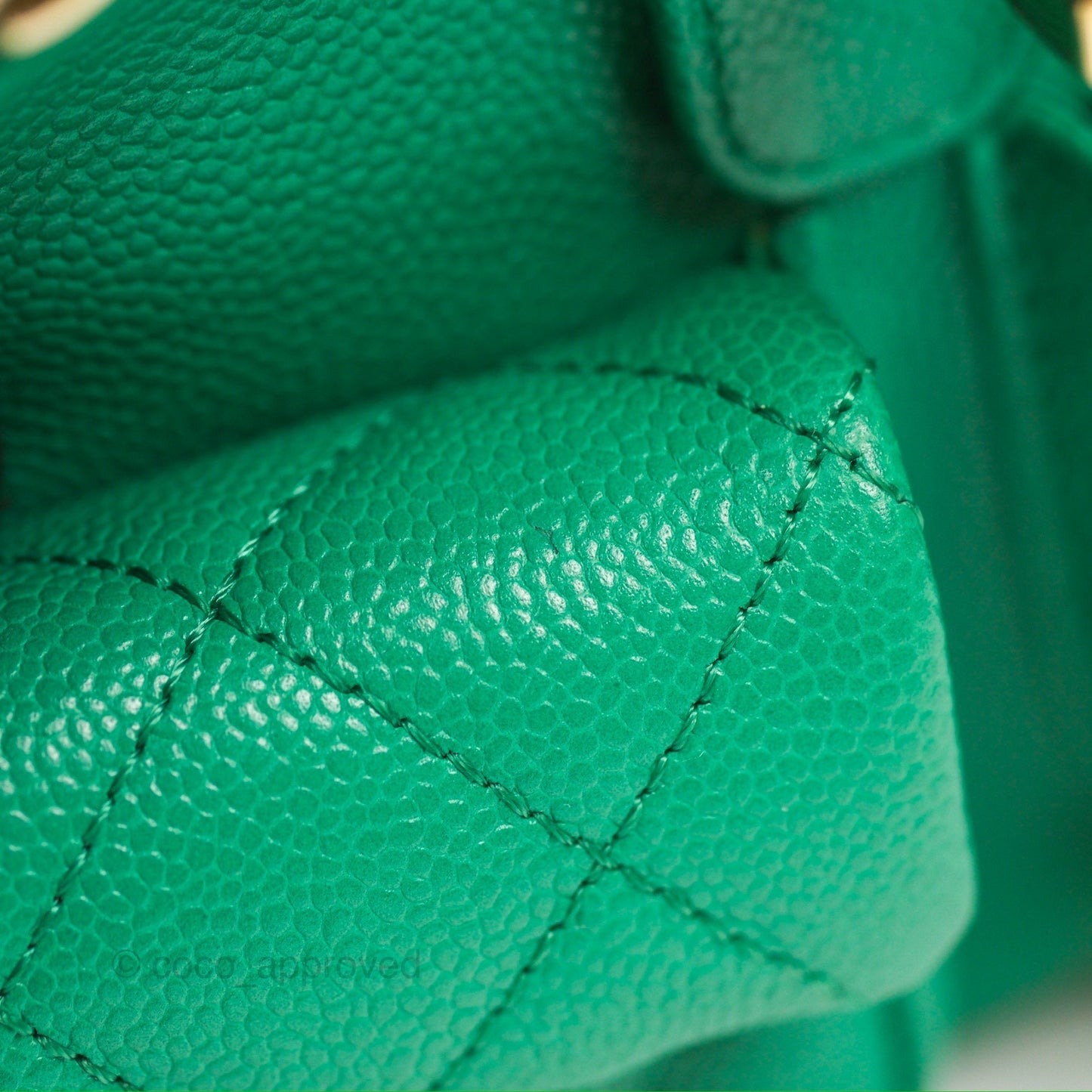 Chanel Duma Backpack Small Green Caviar Gold Hardware 23P