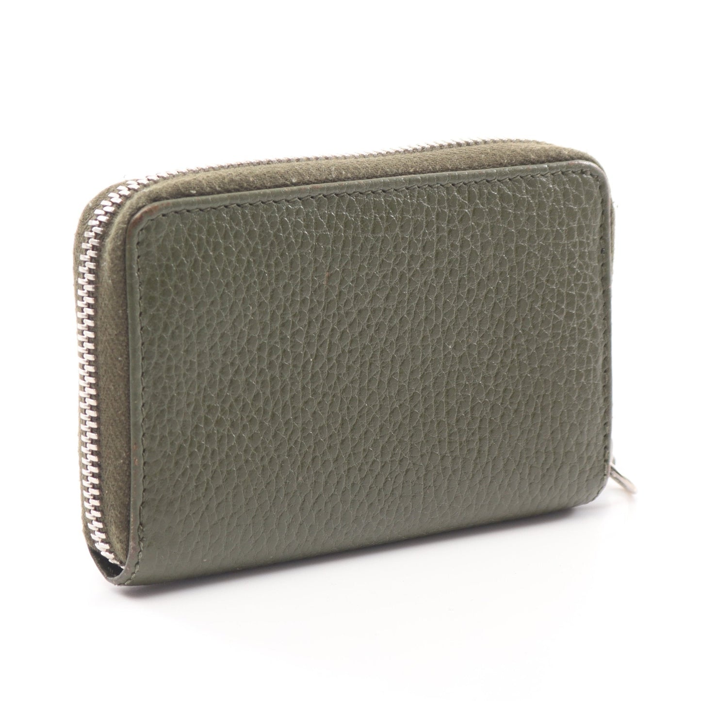 Luxury Gucci Trending 2025 Double G Coin purse Leather Khaki green