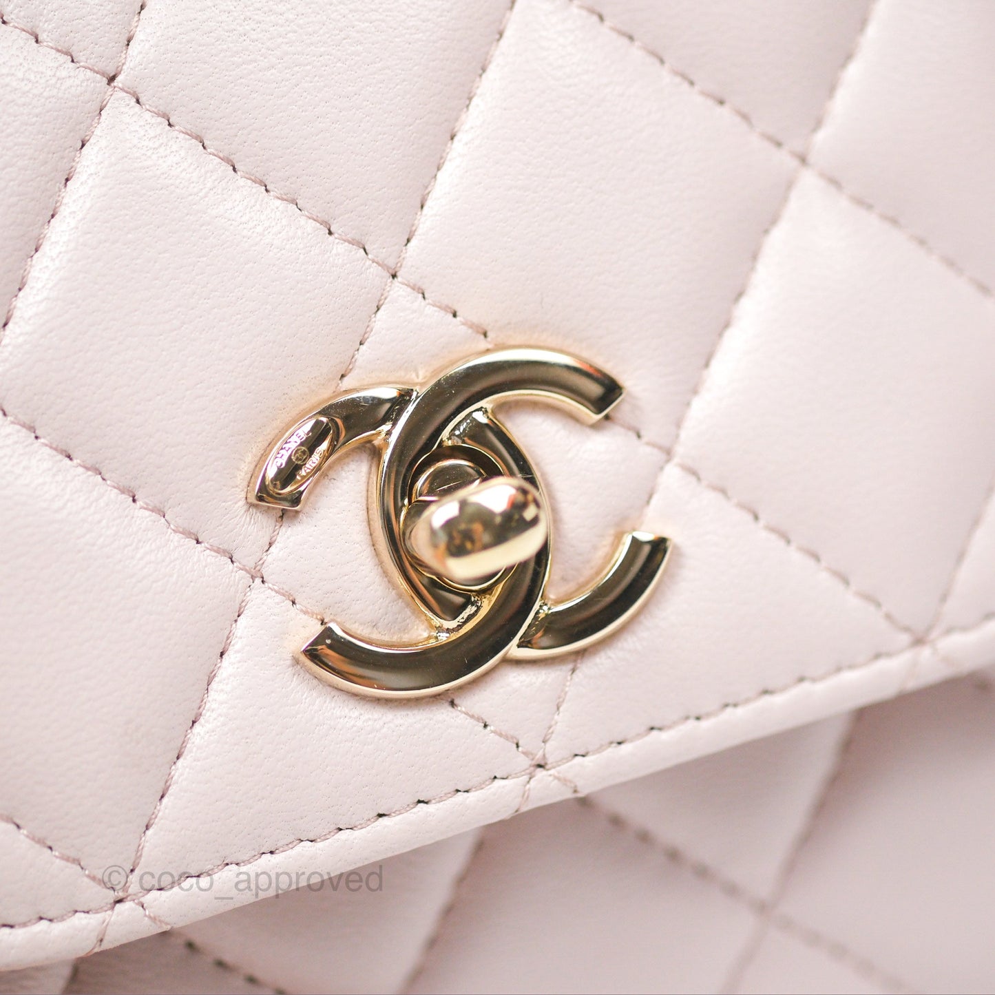 Chanel Mini Quilted Trendy CC Clutch With Chain Light Pink Lambskin Gold Hardware