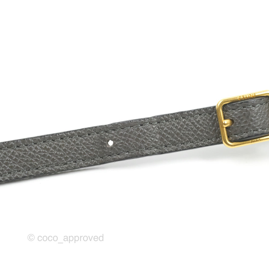 Celine Nano Belt Bag Grey Grained Calfskin Gold Hardware