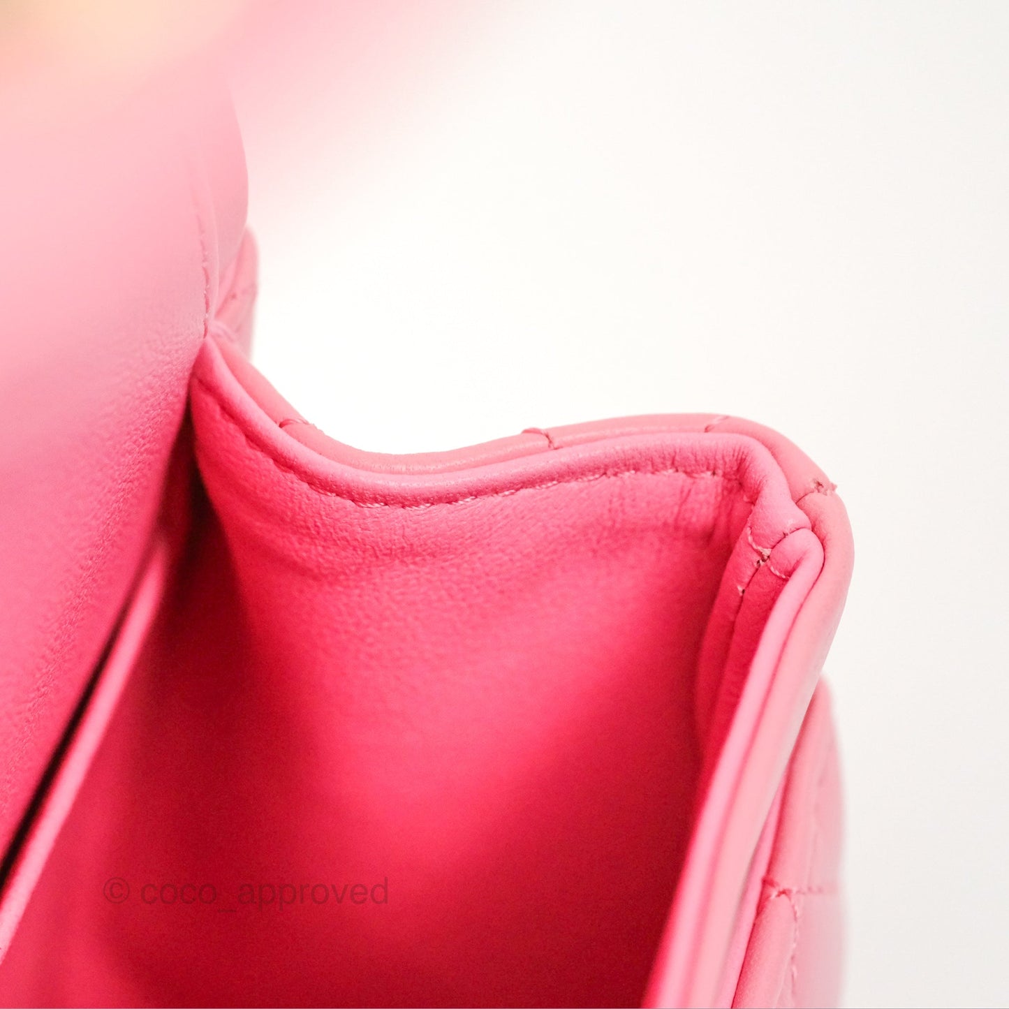 Chanel Small Classic Quilted Flap Pink Lambskin Gold Hardware