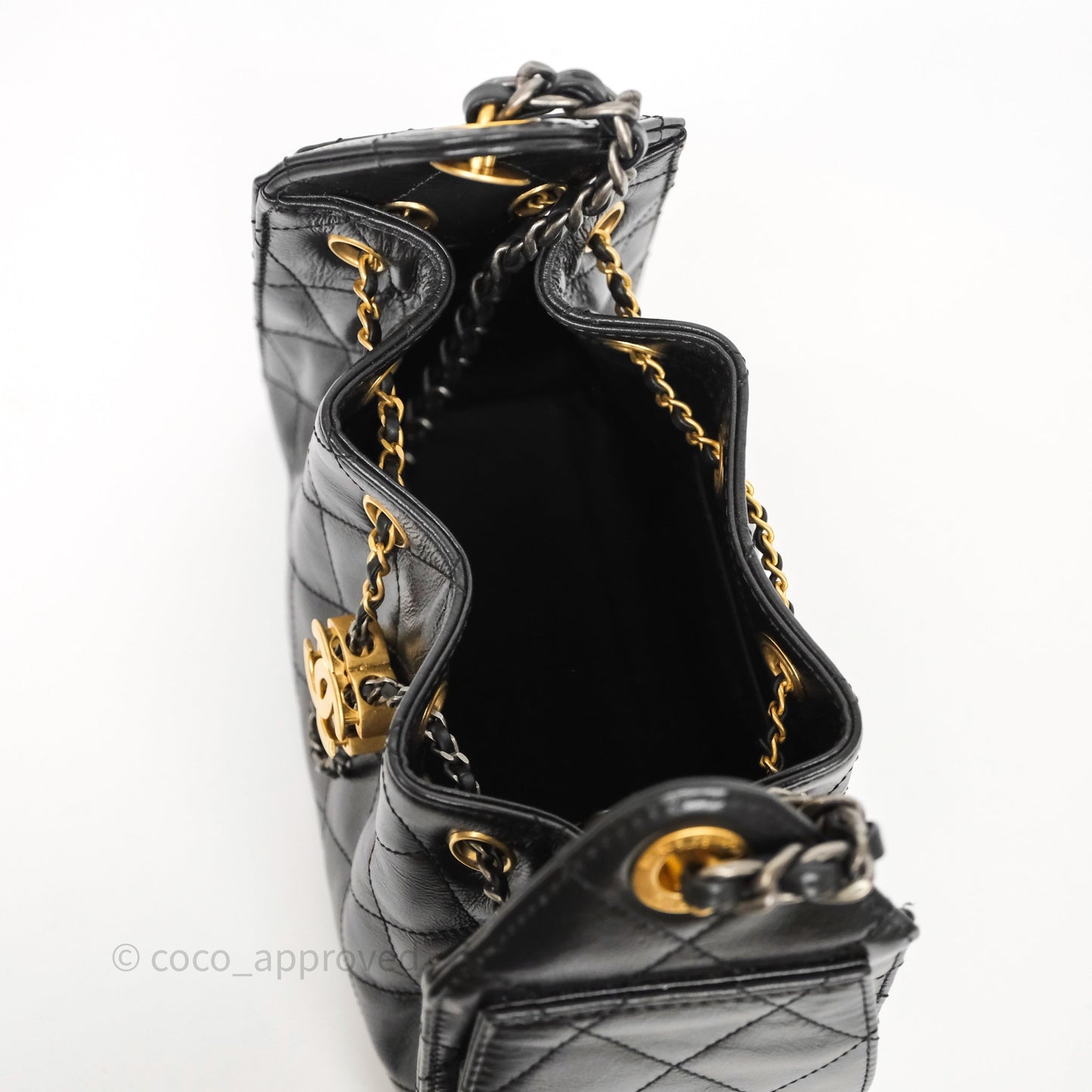 Chanel Mini 25 Black Bag Calfskin Mixed Hardware