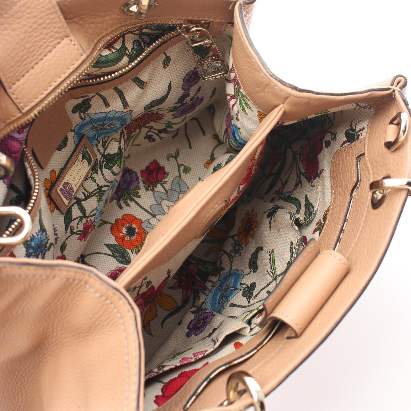 Luxury Gucci Trending 2025 Bamboo Shopper Small Handbag Leather Beige 2WAY