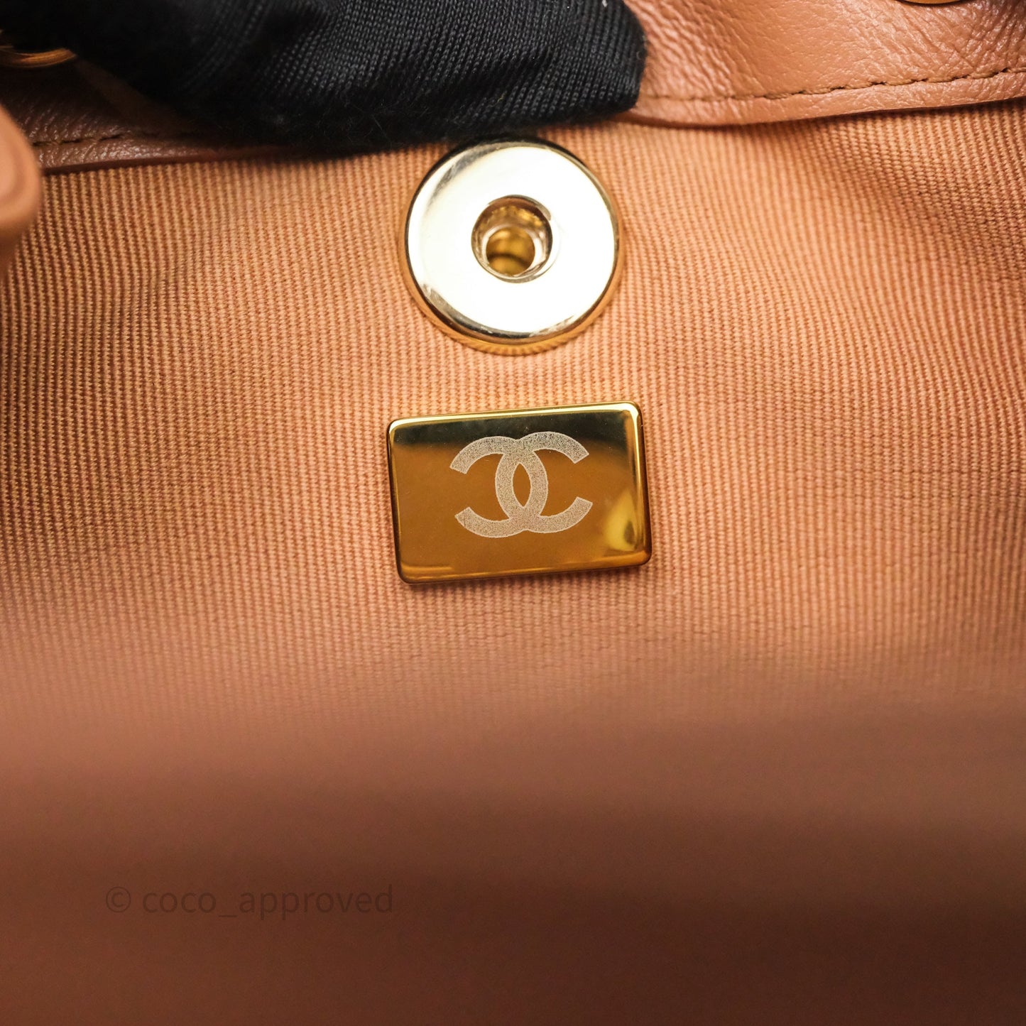 Chanel Small Duma Drawstring Backpack Camel Calfskin