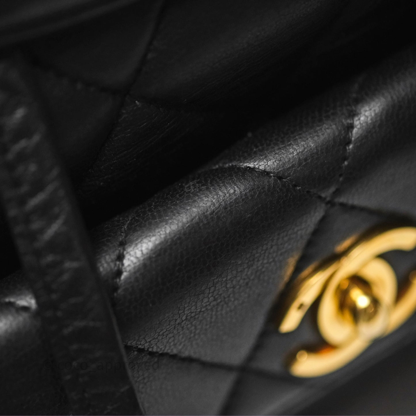 Chanel Vintage CC Duma Backpack Black Lambskin 24K Gold Hardware