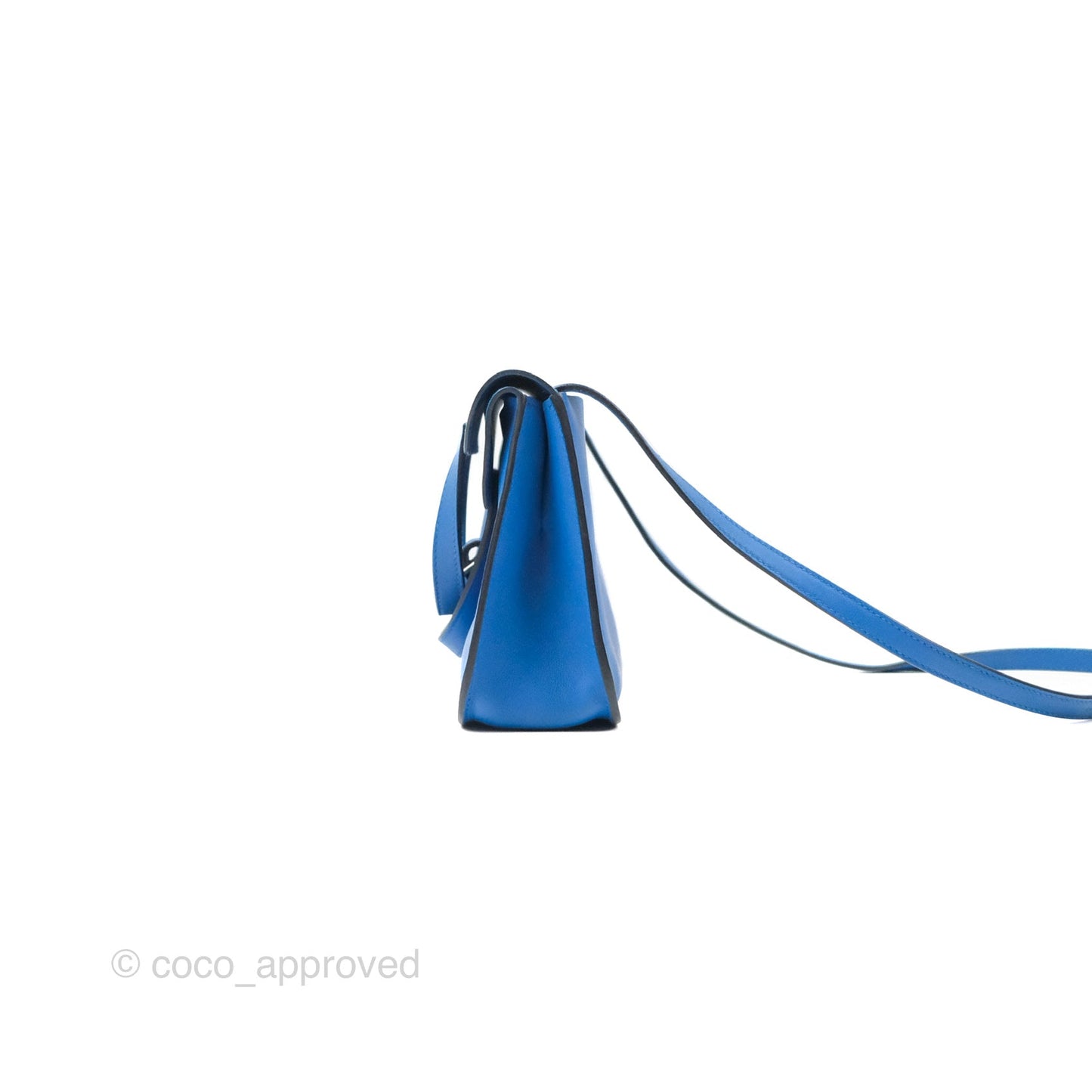 Hermès Halzan 22 Mini Bleu Zellige Swift Palladium Hardware