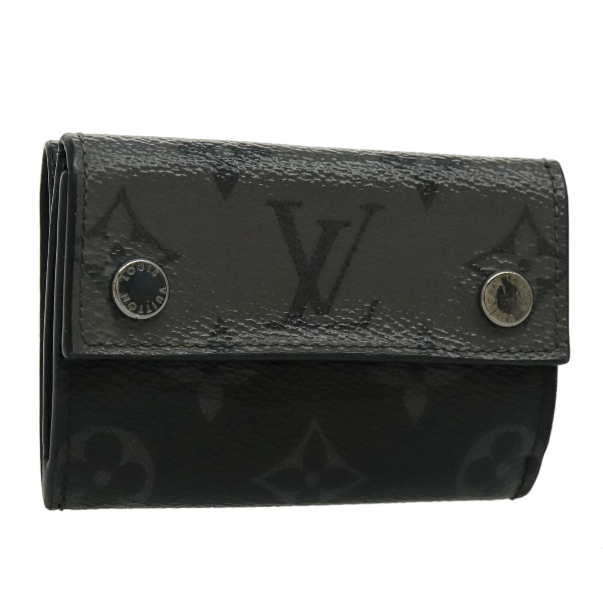 LOUIS VUITTON Monogram Eclipse Discovery Compact Wallet M67630 LV 96426