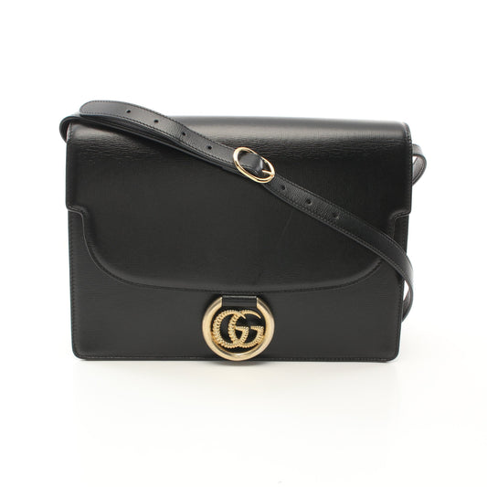 Luxury Gucci Trending 2025 GG logo Shoulder bag Leather Black