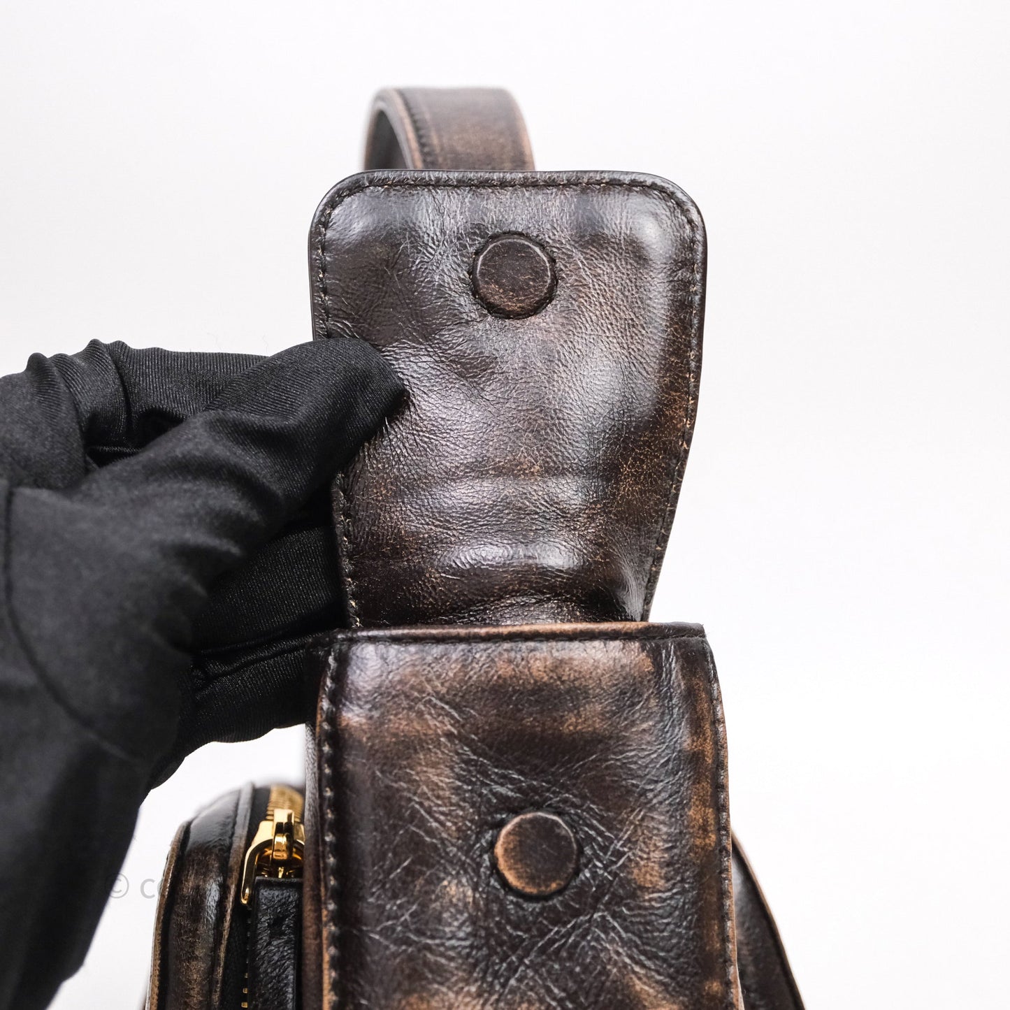 Miumiu Nappa leather Pocket bag Coffee