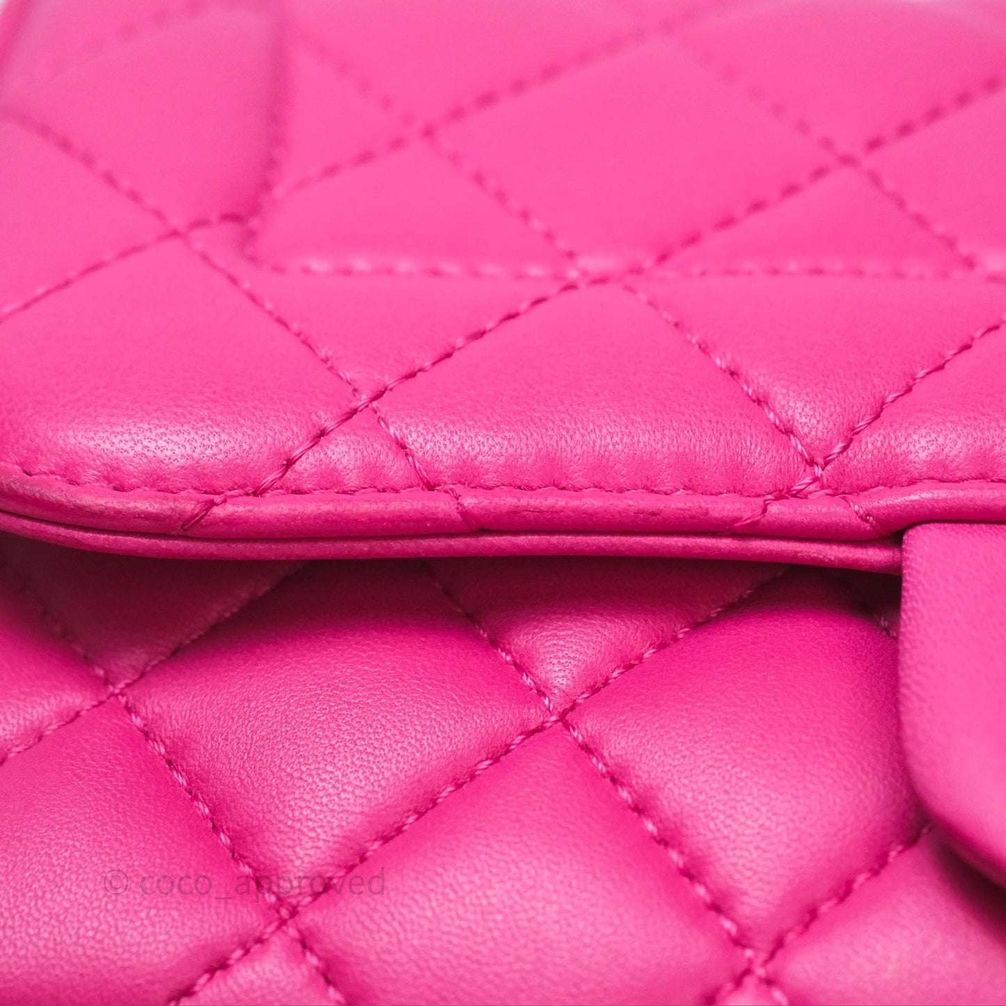Chanel Quilted Mini Mademoiselle Chic Flap Dark Pink Lambskin Aged Gold Hardware