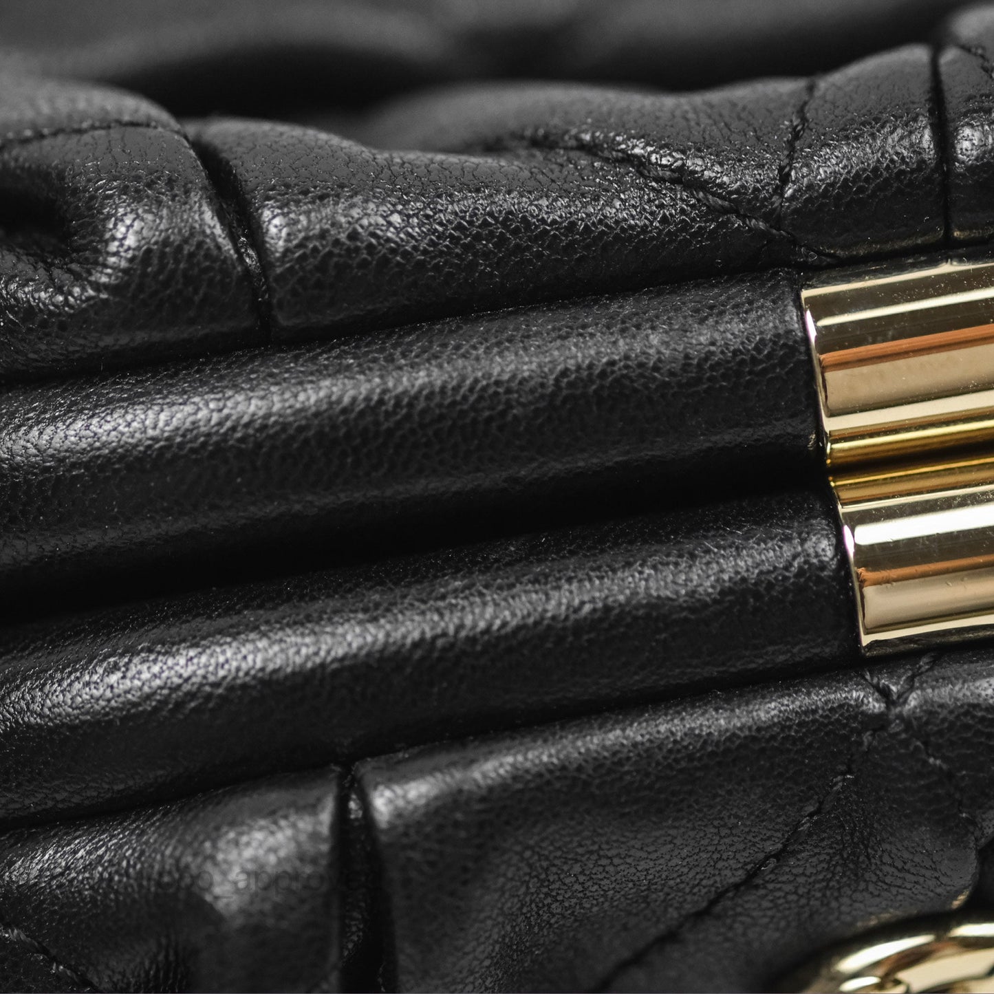 Chanel Quilted Clutch with Chain Black Lambskin Gold Hardware