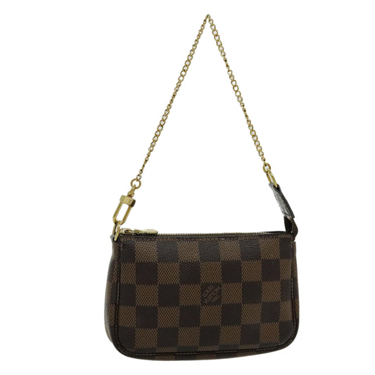 LOUIS VUITTON Damier Ebene Mini Pochette Accessoires Pouch N58009 LV 96450