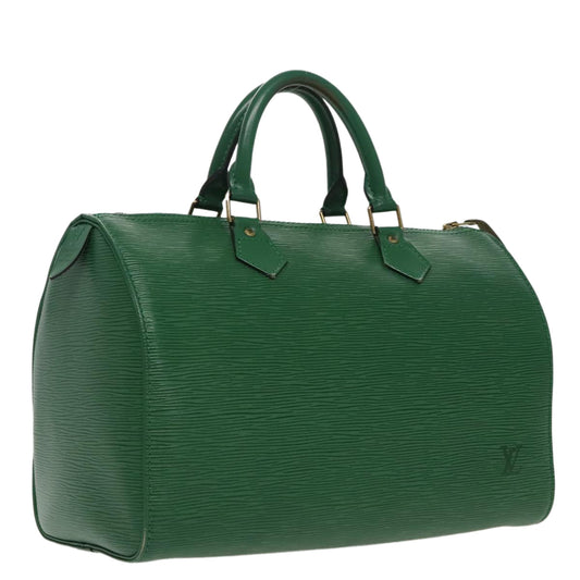 LOUIS VUITTON Epi Speedy 30 Hand Bag Borneo Green M43004 LV 96488