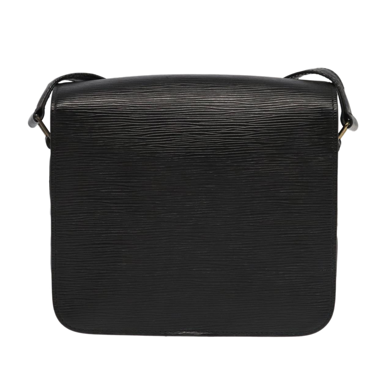 LOUIS VUITTON Epi Cartouchiere MM Shoulder Bag Black Noir M52242 LV 96492