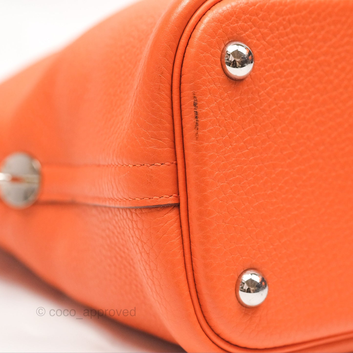 Hermès Bolide 31 Orange H Clemence Palladium Hardware