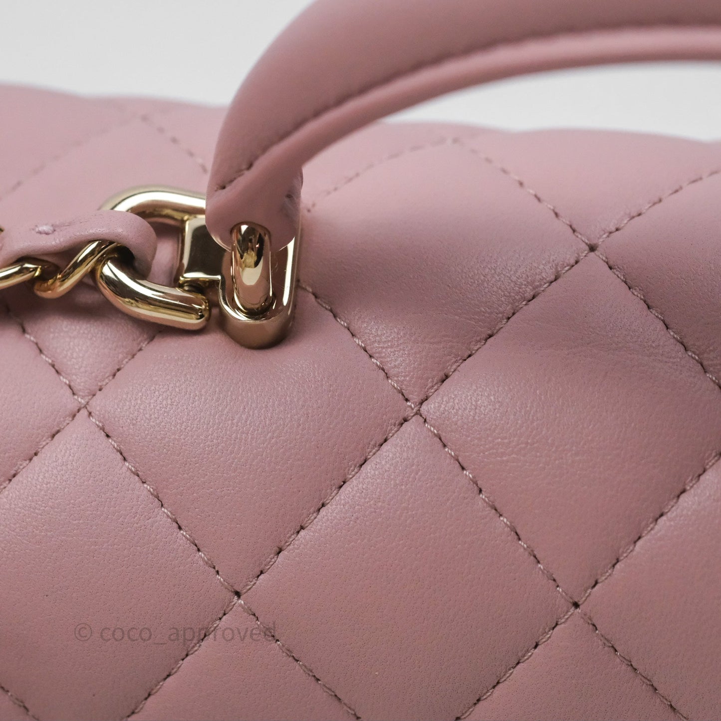 Chanel Top Handle Mini Rectangular Flap Lilac Pink Lambskin Gold Hardware