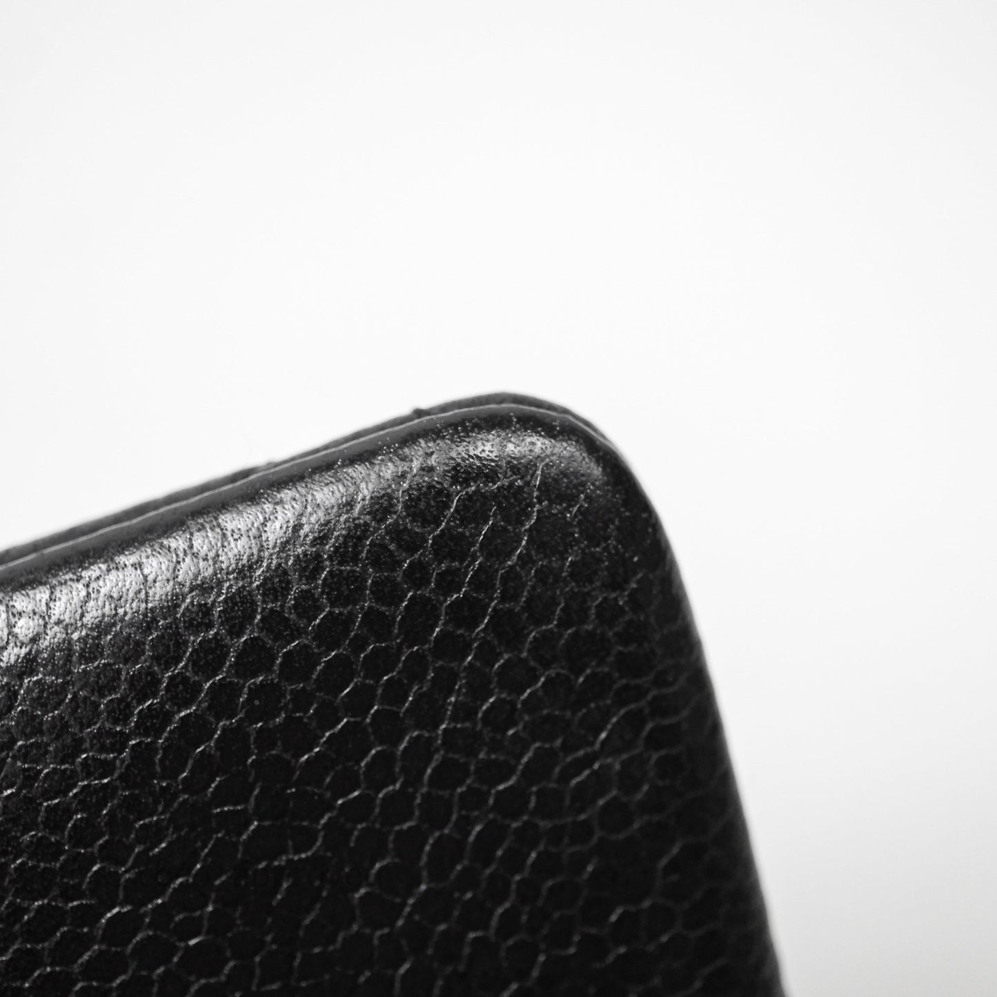 Chanel Quilted Clutch with Chain Black Caviar Silver Hardware
