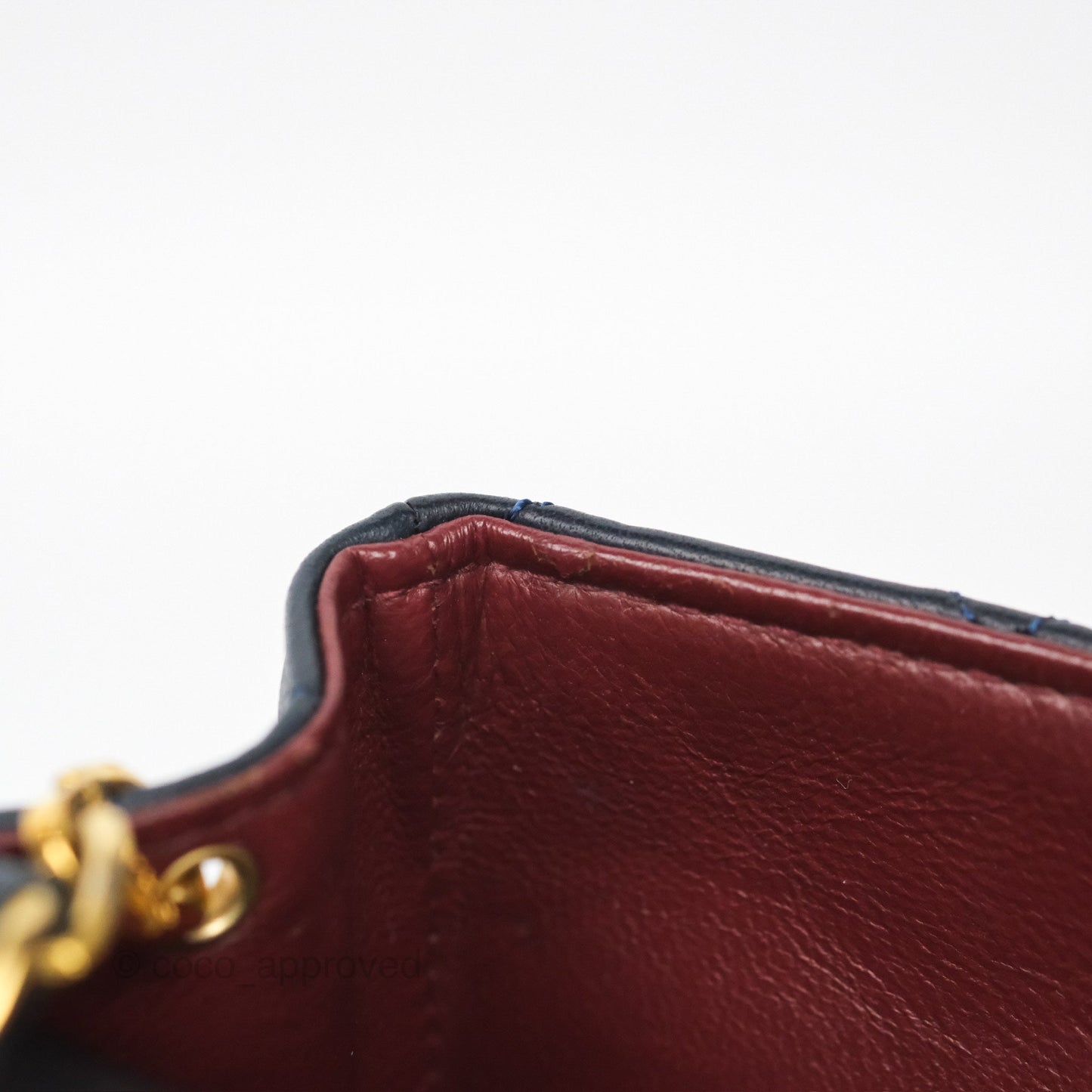 Chanel Vintage Mini Square Navy Lambskin 24K Gold Hardware