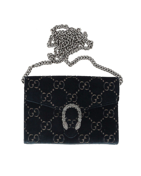 Luxury Gucci Trending 2025 GG Dionysus Mini Shoulder Bag in Blue Velvet