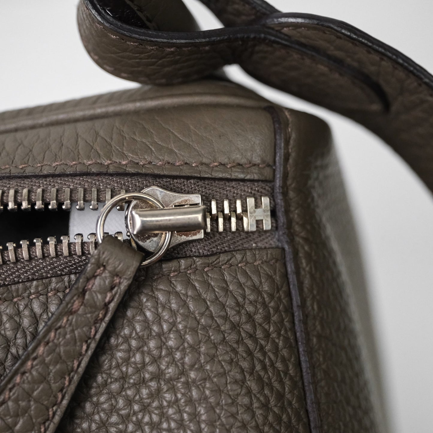 Hermès Lindy 30 Etain 8F Clemence Palladium Hardware