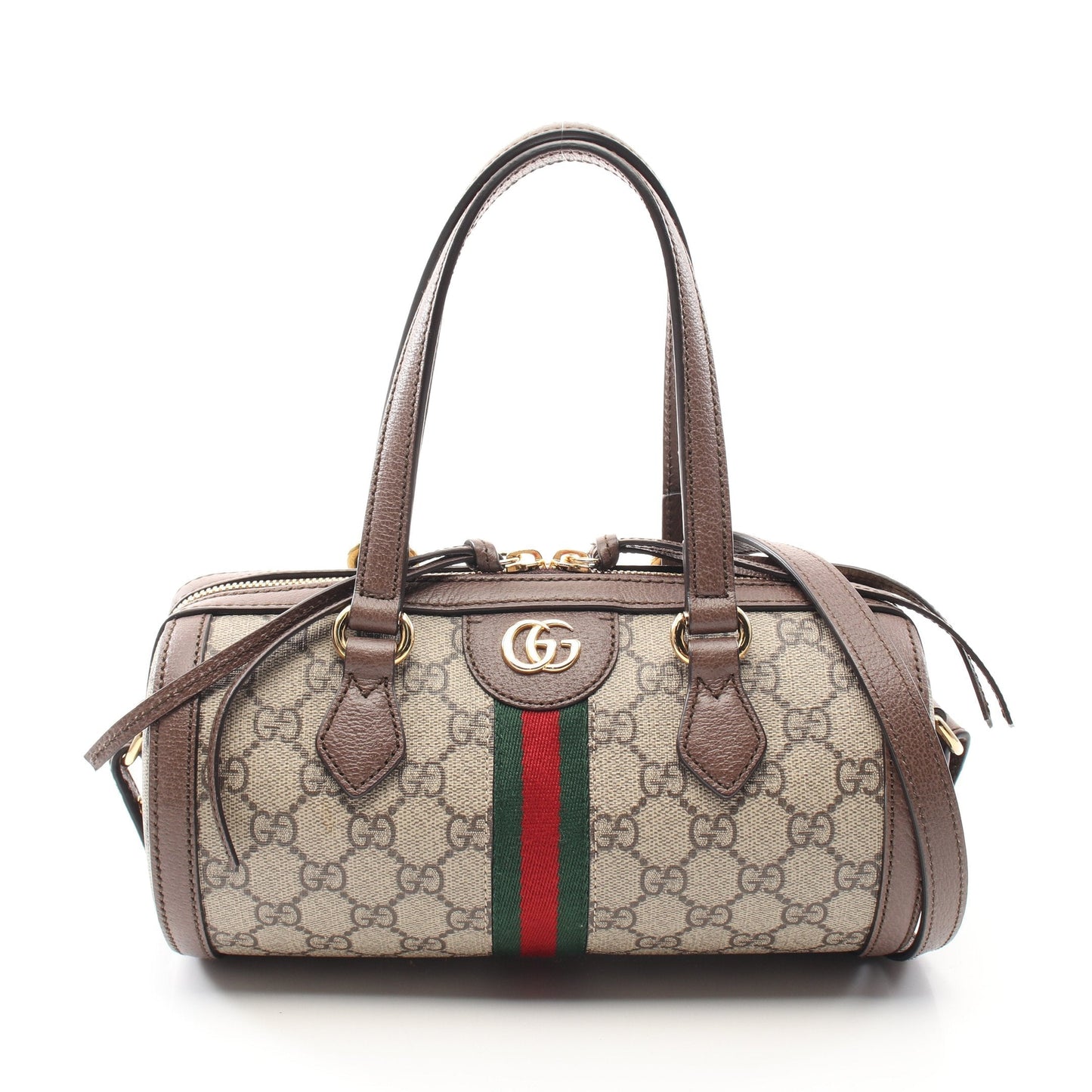 Luxury Gucci Trending 2025 Ophidia Handbag PVC Leather Gray beige Brown 2WAY