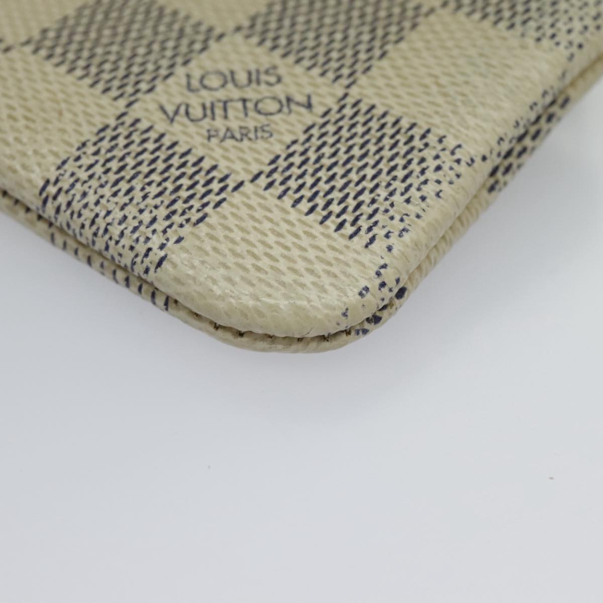 LOUIS VUITTON Damier Azur Pochette Cles Coin Purse N62659 LV 96552