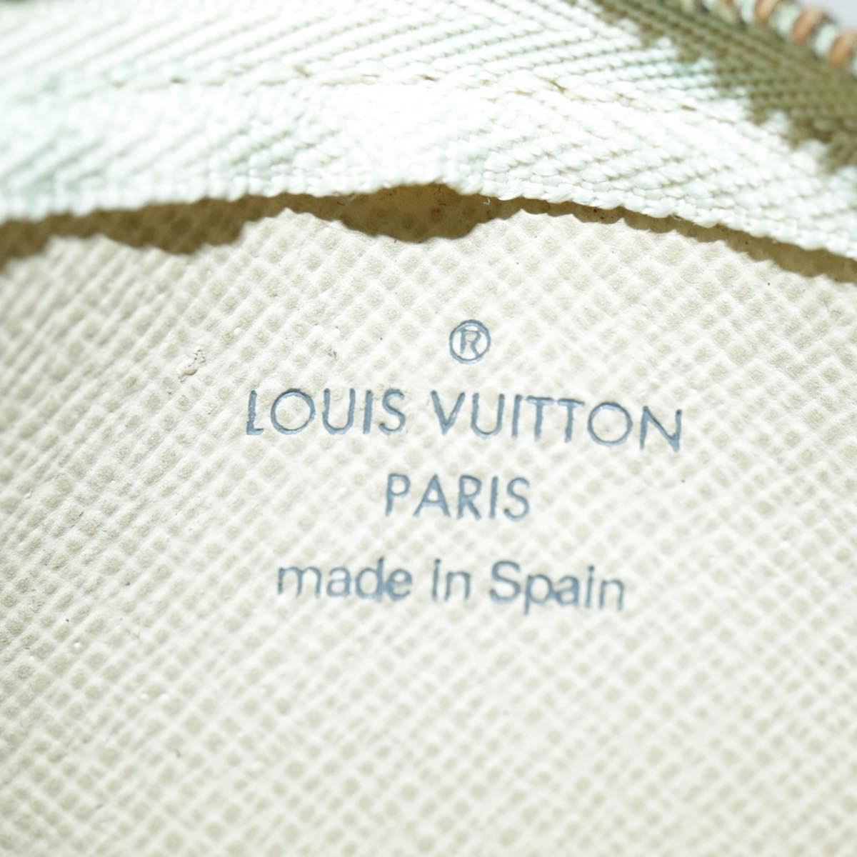 LOUIS VUITTON Damier Azur Pochette Cles Coin Purse N62659 LV 96552