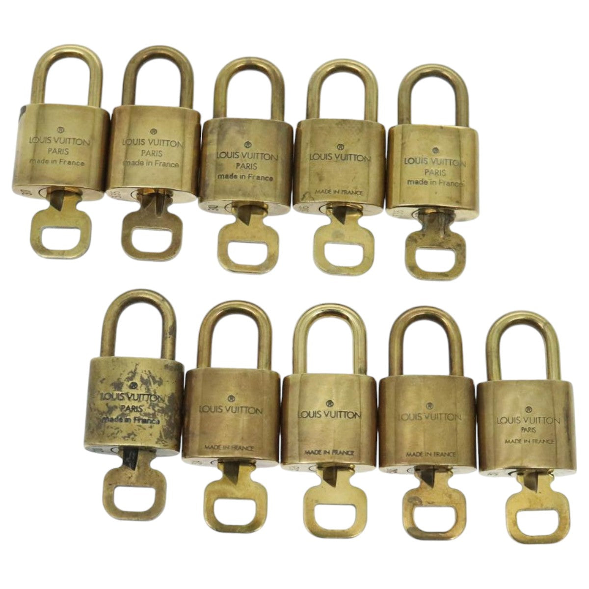 LOUIS VUITTON Padlock 10set metal Gold Tone LV 96559