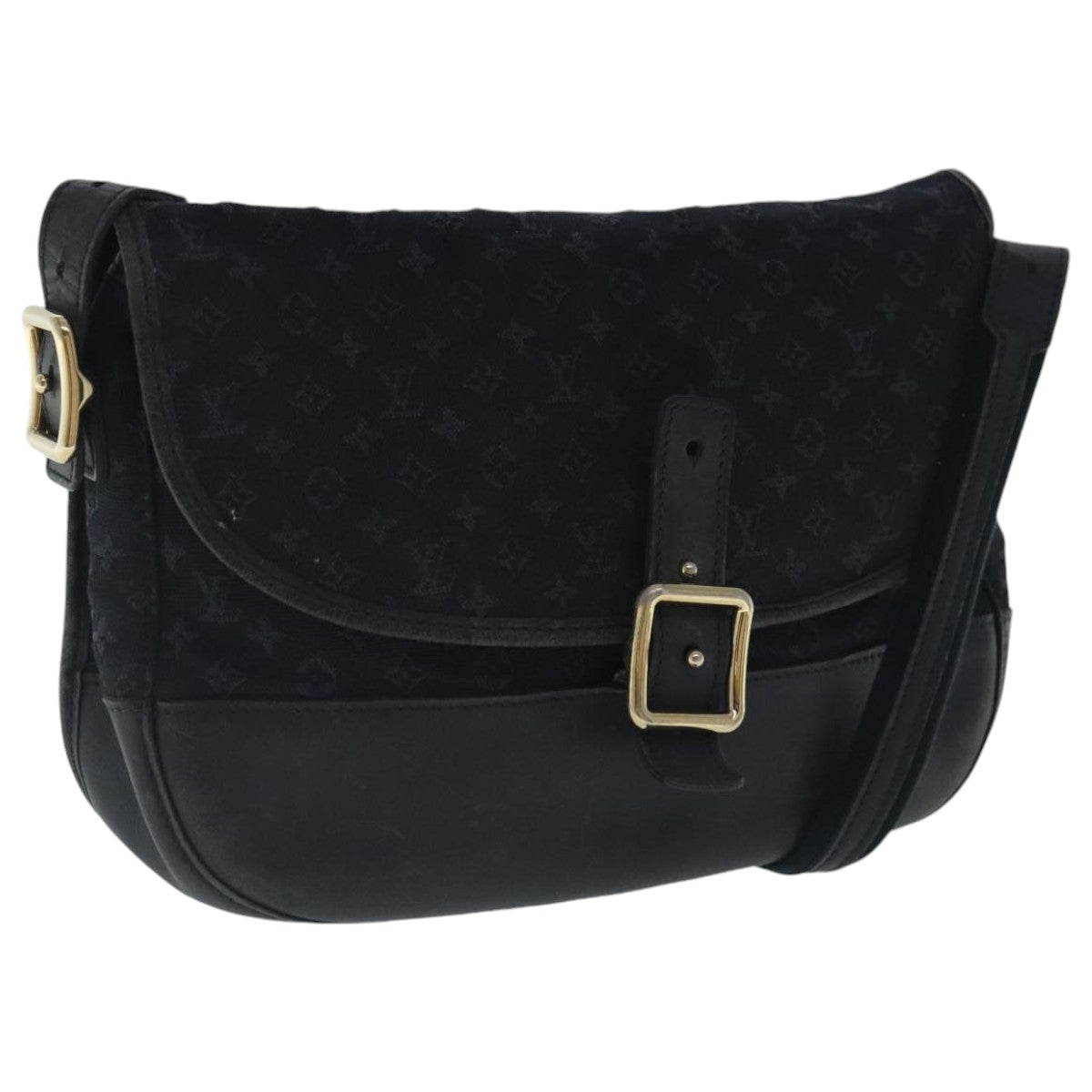 LOUIS VUITTON Monogram Mini Belanger Shoulder Bag Black M92672 LV 96569
