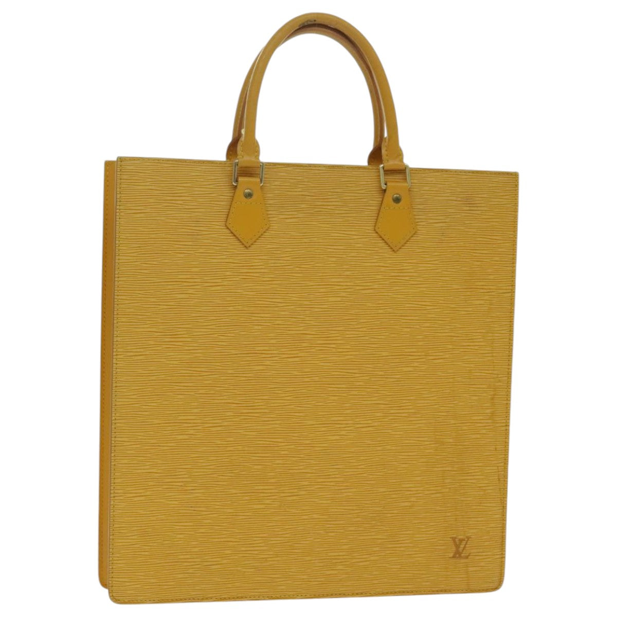 LOUIS VUITTON Epi Sac Plat Hand Bag Yellow M52079 LV 96576