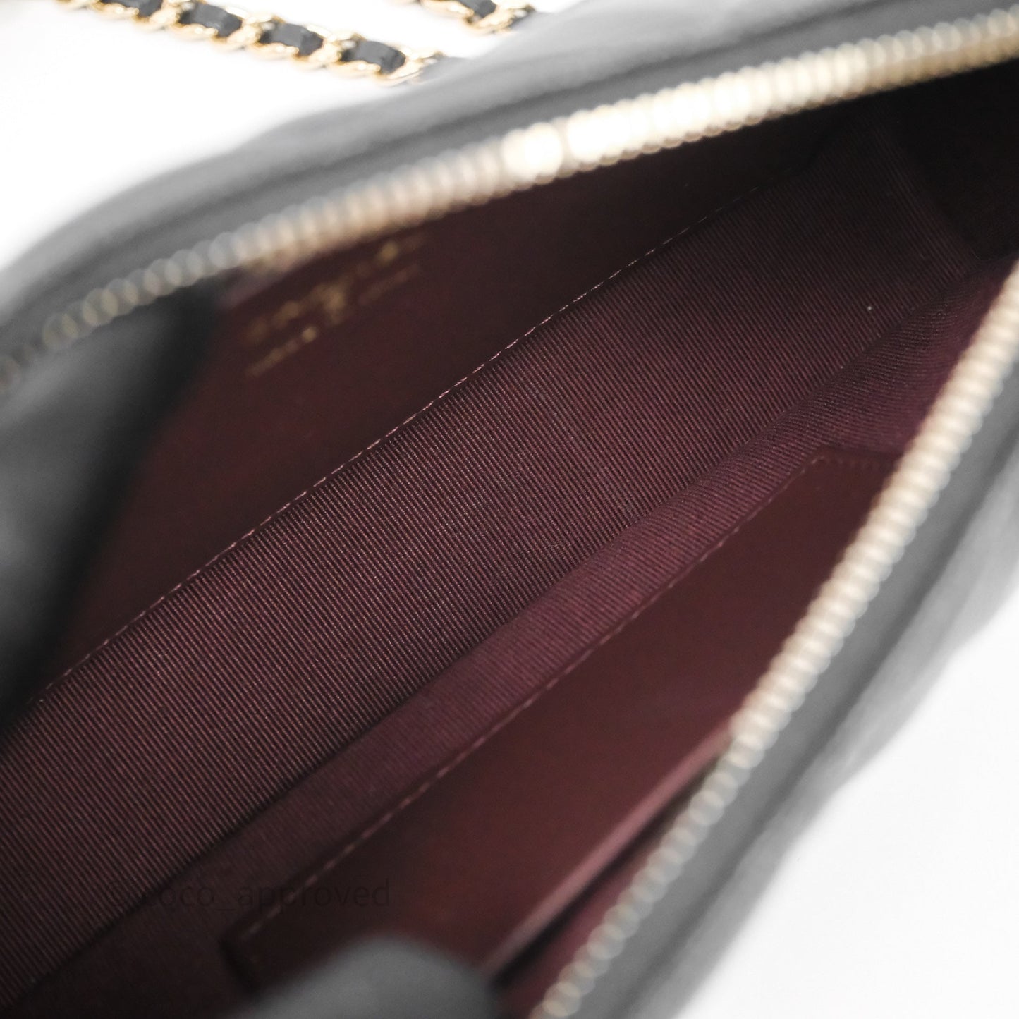 Chanel Clutch on Chain Black Caviar Gold Hardware