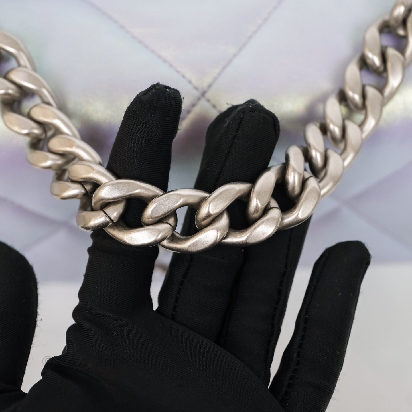 Chanel 19 Small Iridescent Purple Mixed Hardware