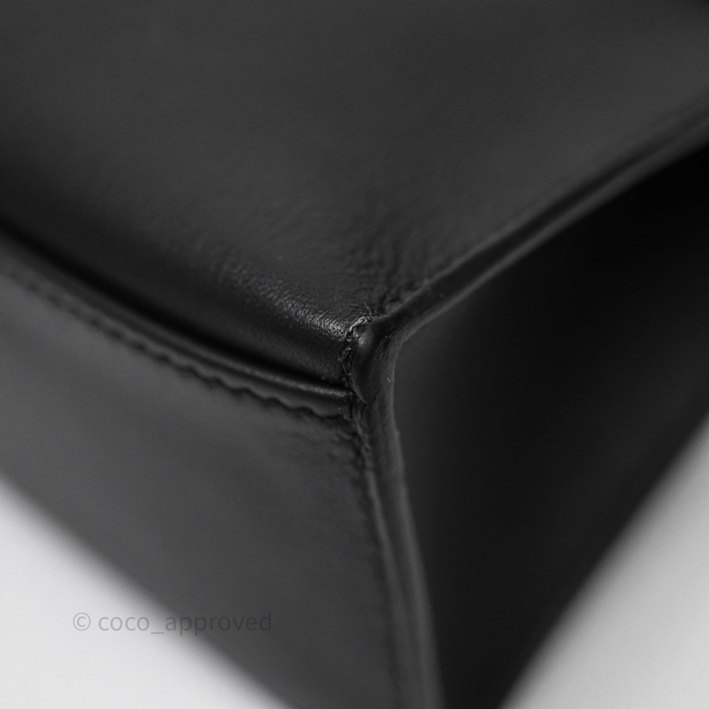 Hermès Kelly Pochette Clutch Black Swift Palladium Hardware