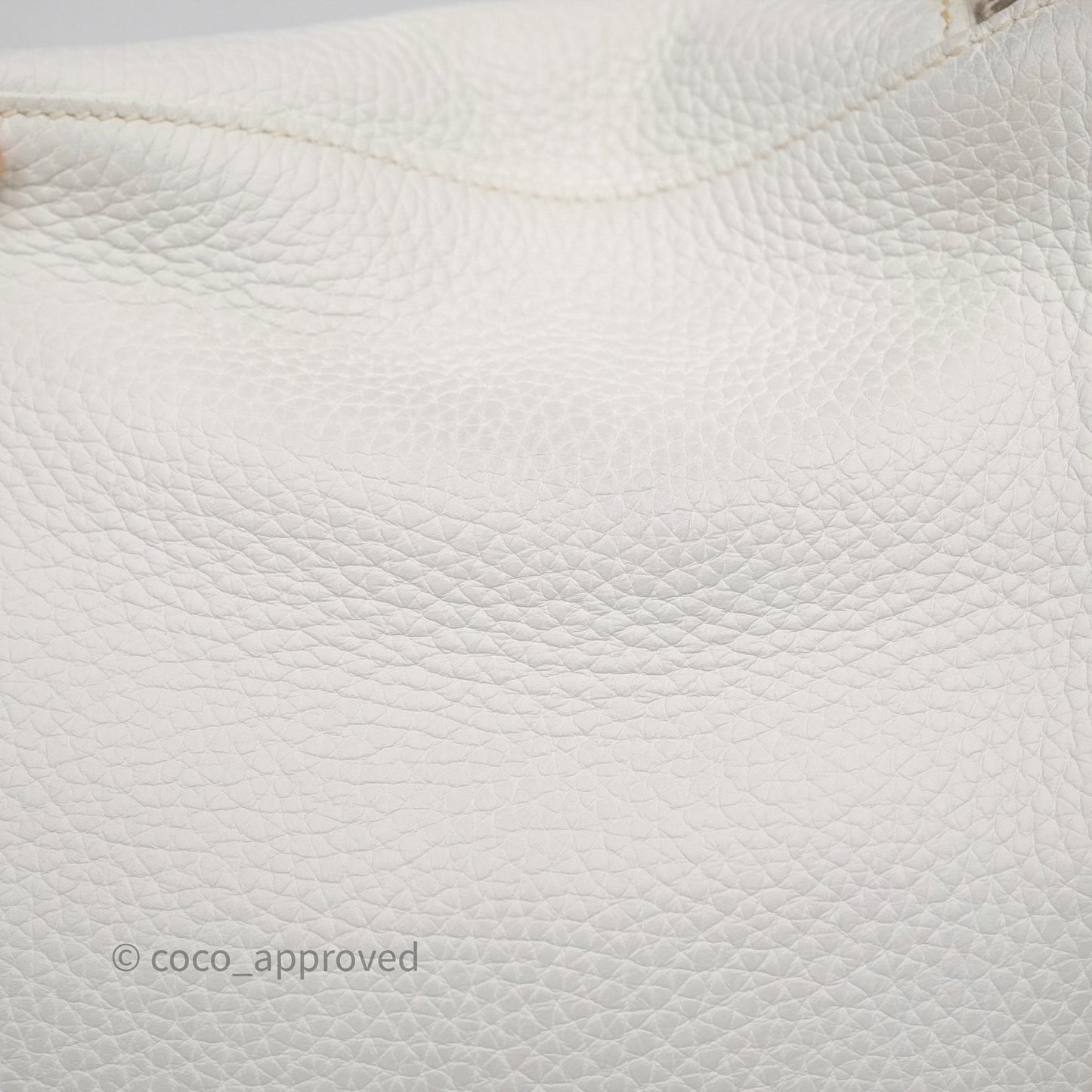 Hermès Lindy 30 White Clemence Palladium Hardware