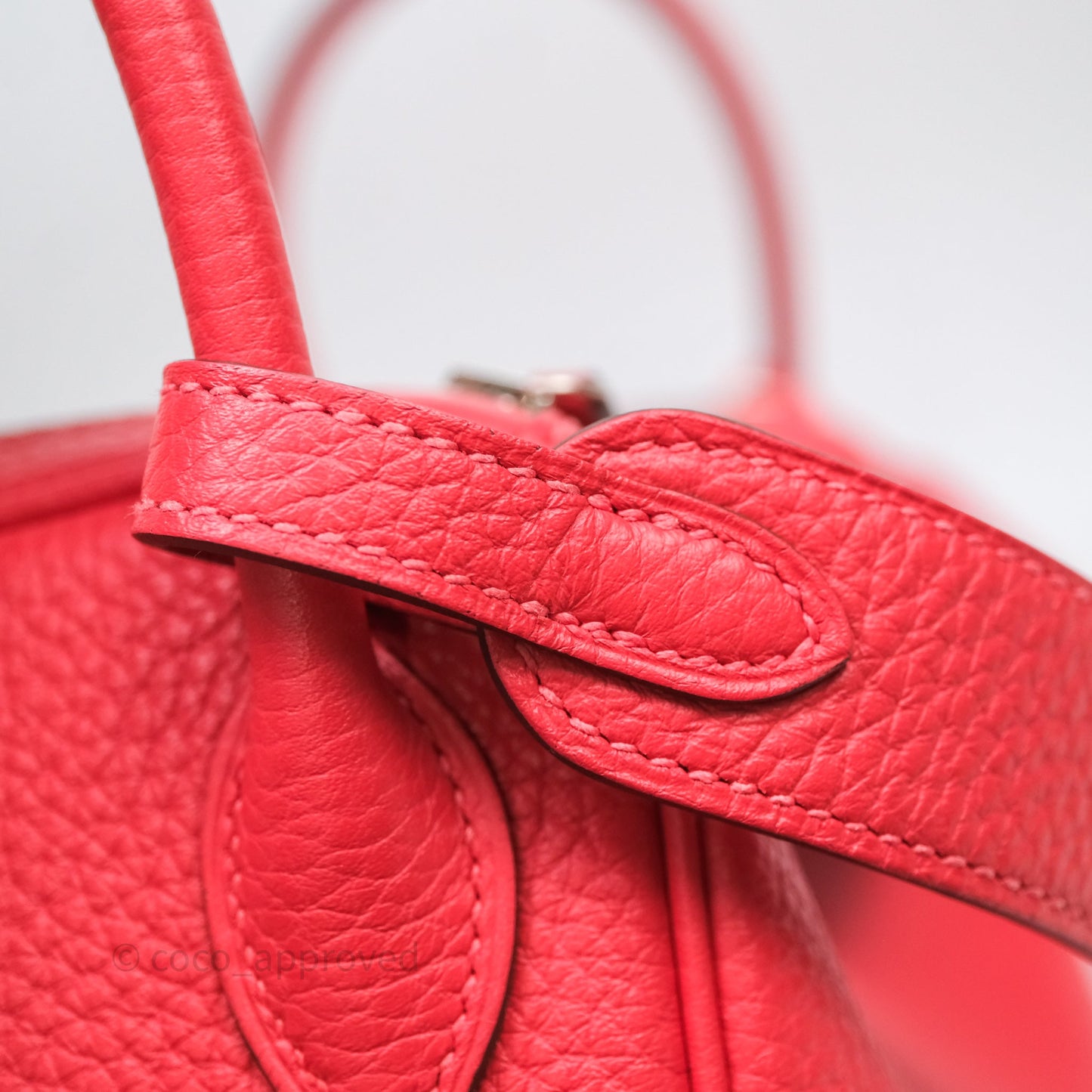 Hermes Lindy 26 Clemence Rouge Palladium Hardware