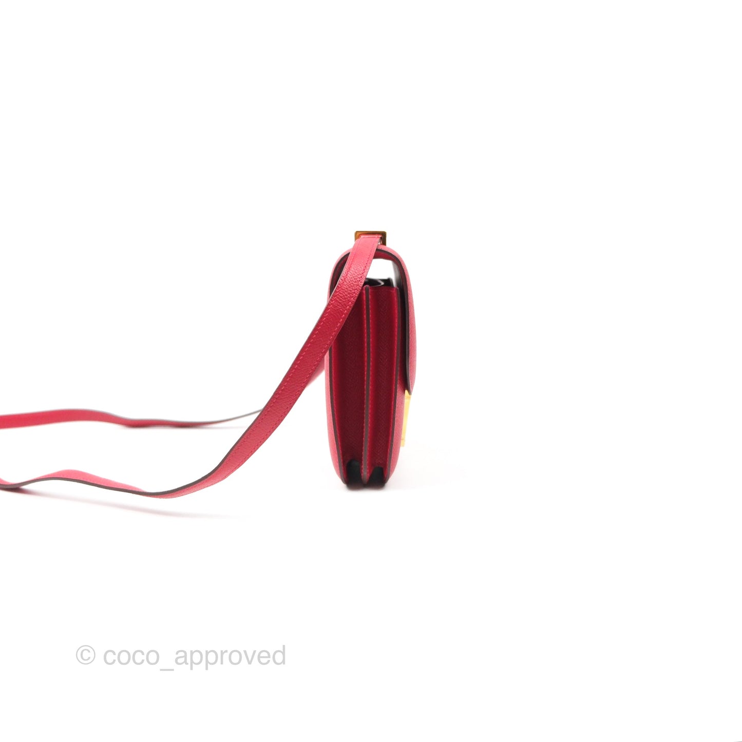 Hermès Constance Mini 18cm Red Epsom Gold Hardware