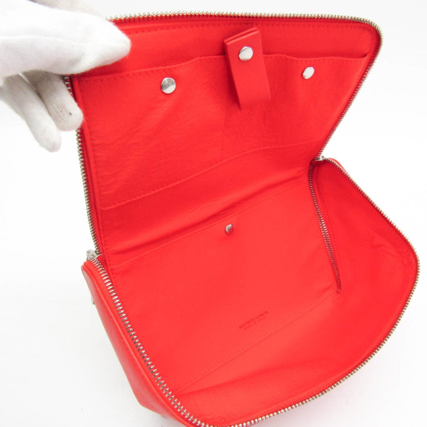 Luxury Bottega Veneta Organizer Leather Clutch Bag ()