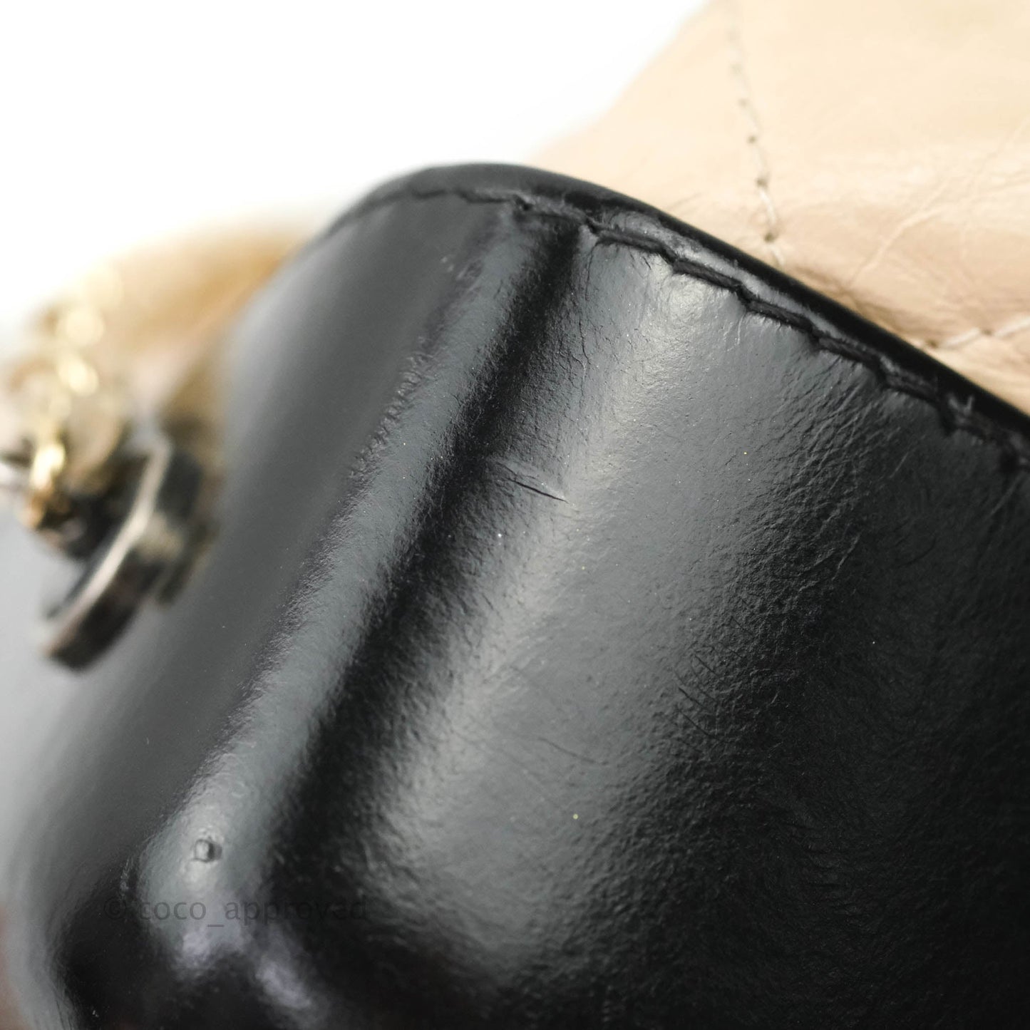 Chanel Quilted Small Gabrielle Backpack Black/Beige Aged Calfskin